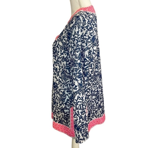 Lilly Pulitzer Ocean Cove Long Sleeve Tunic Top Oyster Bay Blue Krillin It. Sz S - Picture 6 of 15